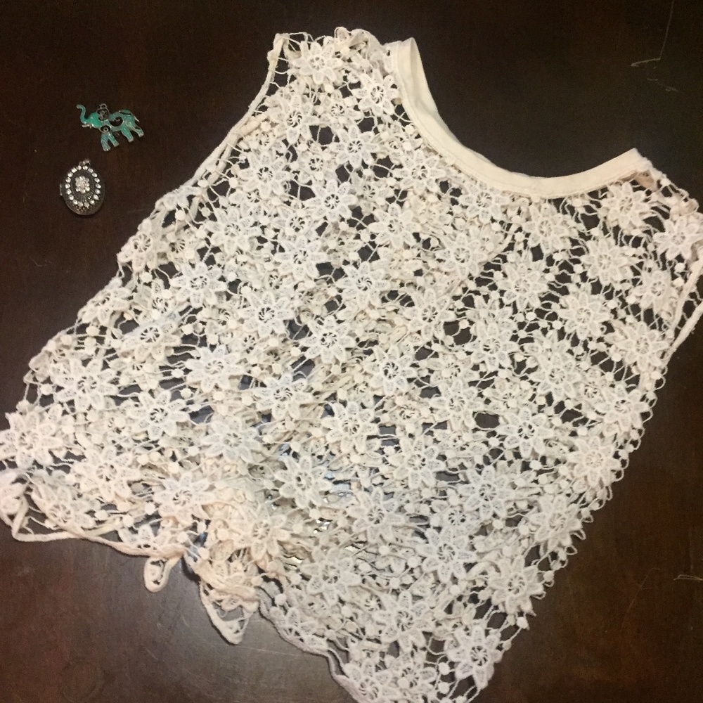 Floral Lace Boho Crop Top